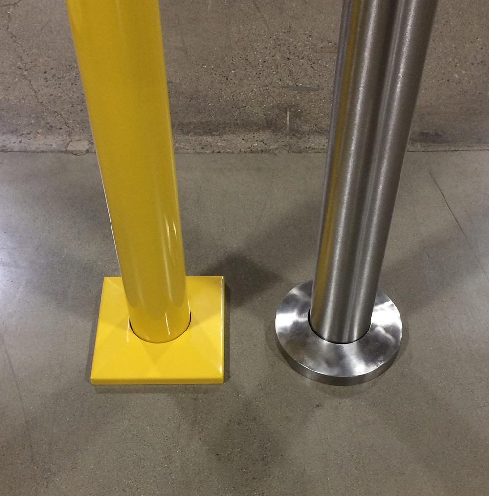 Bolt Down Bollard base cover square and round