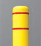 Yellow Post Cover with Red Stripes
