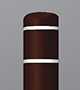 Brown Post Cover with White Stripes