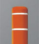 Orange Post Cover with White Stripes
